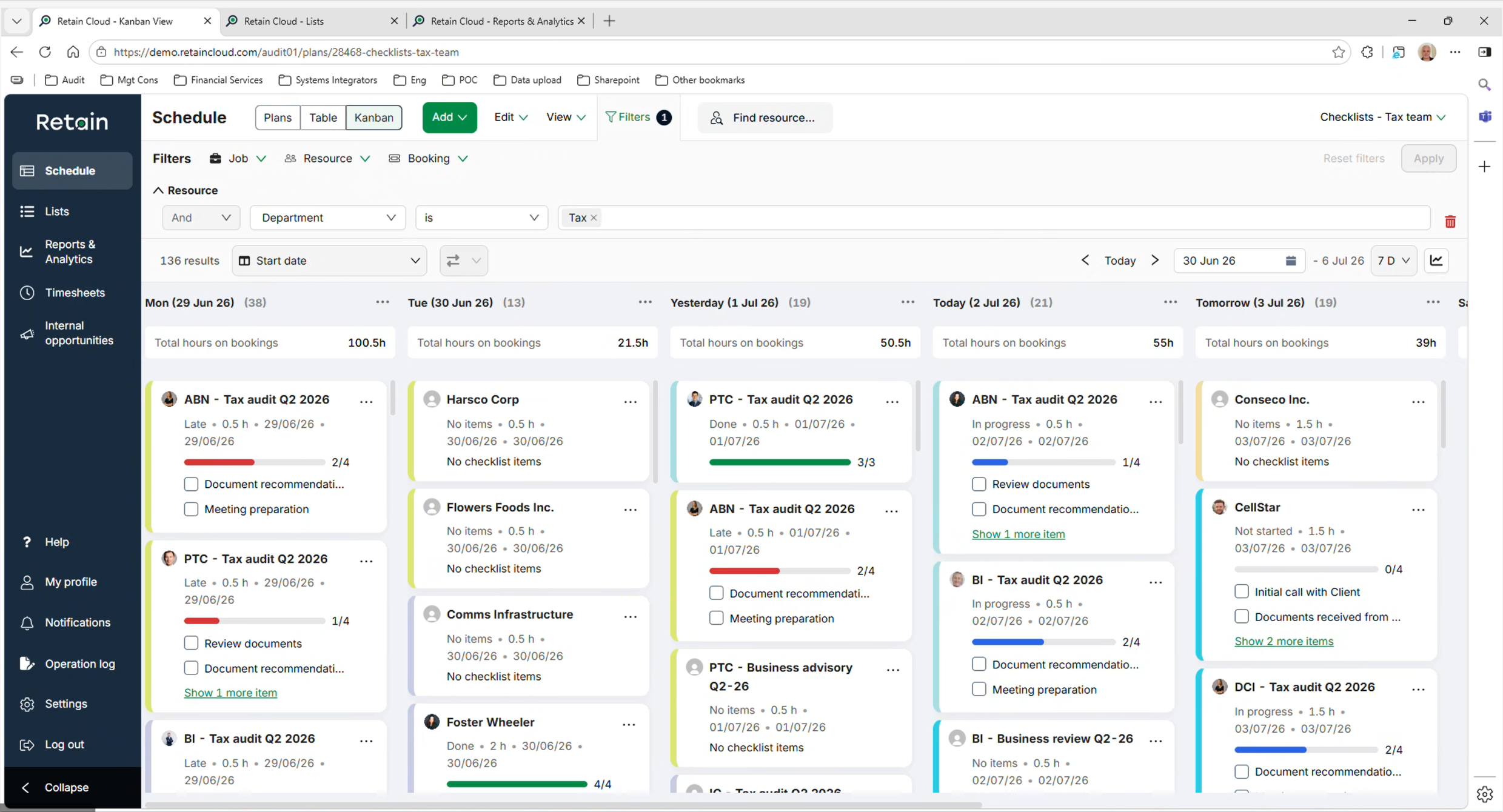 Retain Kanban checklist visibility