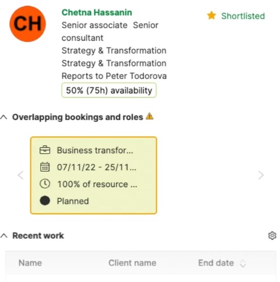 resource planning in Retain is so much easier than Excel