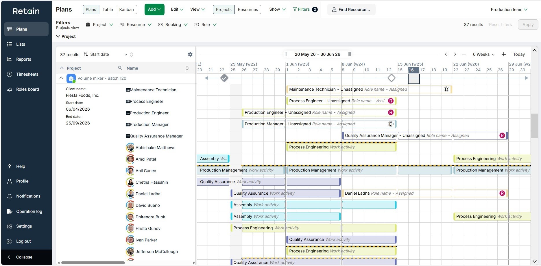 example resource management software for manufacturing
