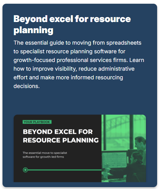 Beyond Excel for resource planning ebook download